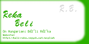 reka beli business card